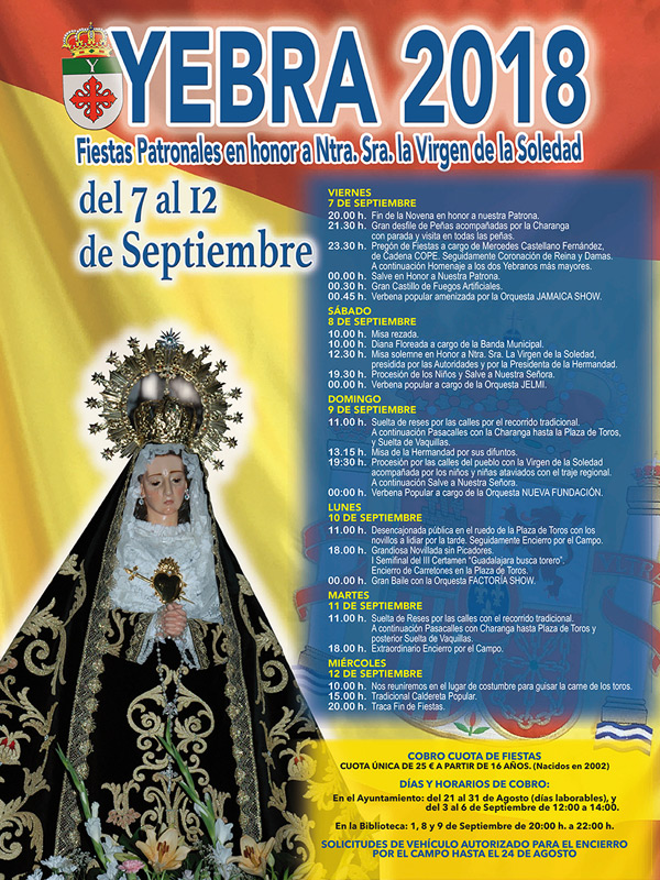 Fiestas patronales en honor a la Virgen de la Varga 2018 Yebra